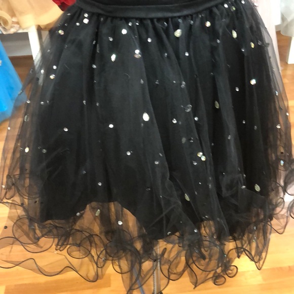 ✔️ Mori Lee prom dress (semi off shoulder) with rhinestones - Picture 4 of 10